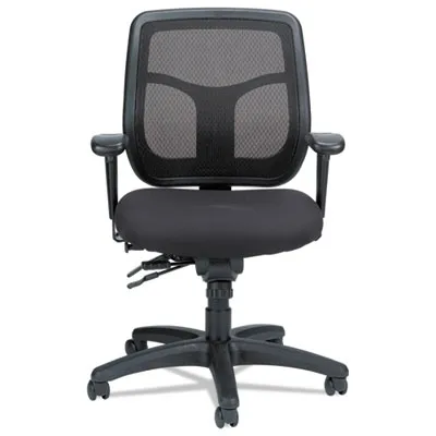 Raynor Grp - EUTMFT945SL - Apollo Multi-Function Mesh Task Chair, Supports Up To 250 Lbs., Silver Seat/Silver Back, Black Base