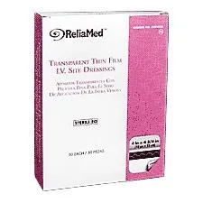 Cardinal Health - TF4434 - Med Essentials Sterile Latex Free Transparent Thin Film I.V. Site Adhesive Dressing 4" x 4 3/4"