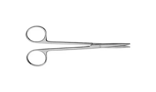 V. Mueller - RH1650 - Dissecting Scissors V. Mueller Metzenbaum 5-3/4 Inch Length Surgical Grade Stainless Steel NonSterile Finger Ring Handle Curved Blunt Tip / Blunt Tip