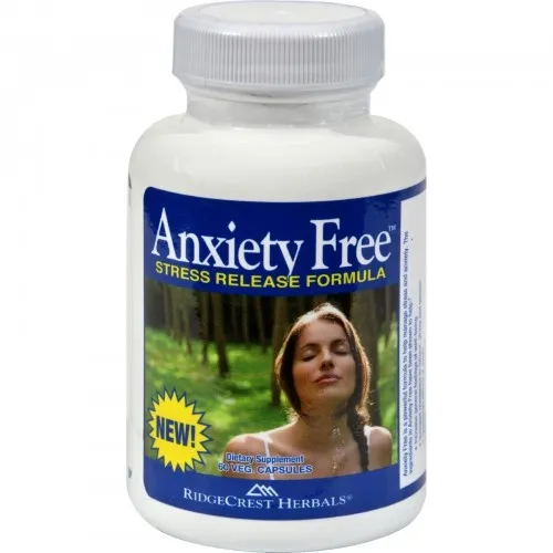 RidgeCrest Herbals - 472266 - Anxiety Free Stress Relief Formula - 60 Vegetarian Capsules