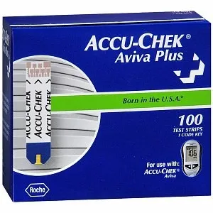Roche Diagnostics - 06908268001 - ACCU-CHEK Aviva Plus Test Strip (100 count)