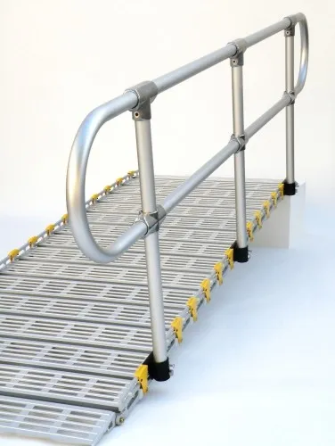 Roll-A-Ramp From: 4040-4 To: 4040-20 - ALUMINUM HANDRAIL STRAIGHT ENDS