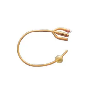 Teleflex - Rüsch Gold - 183405180 -  Gold 3 Way Silicone Coated Foley Catheter 18 fr 16" L, 5 cc, Color Coded, Sterile