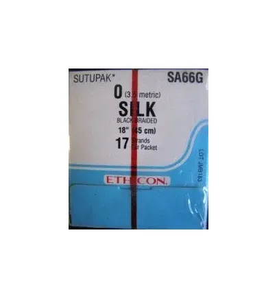 J & J Healthcare Systems - Perma - Hand SUTUPAK - SA66G - Nonabsorbable Suture Without Needle Perma - Hand Sutupak Silk Braided Size 0