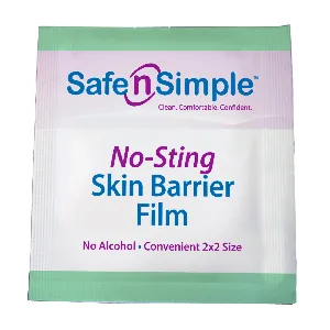 Safe N Simple - SNS80725 -  No Sting Skin Barrier Wipe  No Sting 60% / 20% Strength Purified Water / Polyvinylpyrrolidone / Glycerin / Propylene Glycol Individual Packet Sterile