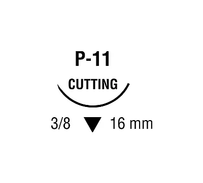 Medtronic / Covidien - SC5626G - Suture, Premium Reverse Cutting, Undyed, Needle P-11, 3/8 Circle