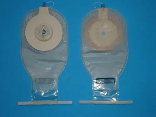 Schena Ostomy Technologies From: 10-701T-HSB-PS To: 11-1201T-01 - EZ-Clean Flo-Thru Pouch With Hydrocolloid Skin Barrier And Perimeter