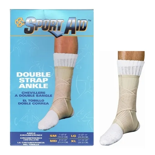 Scott Specialties - SA0325  BEI LG - Sport Aid Double Strap Ankle Support