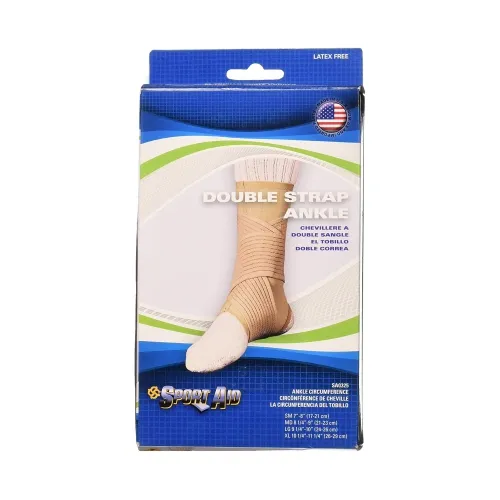 Scott Specialties - Sportaid - From: SA0325  BEI LG To: SA0325  BEI SM - Cmo  Sport Aid Double Strap Ankle Support, Large.
