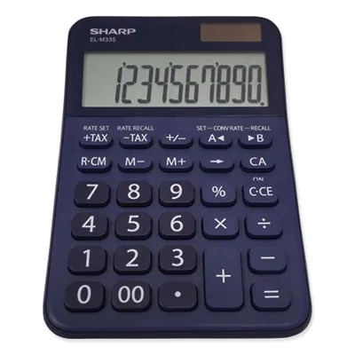 Sharpelect - SHRELM335BBL - Elm335Bbl Desktop Calculator, 10-Digit Lcd, Blue