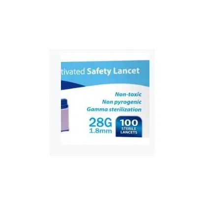 Omnis Health - Embrace - SHN02GX28.18 - Safety Lancet Embrace 28 Gauge Pull Cap Pressure Activated Finger