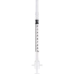 Sol-Millennium - 100018IM - TB Safety Syringe, 1ml, Fixed Needle, 25G x 5/8", 100/bx, 10 bx/cs