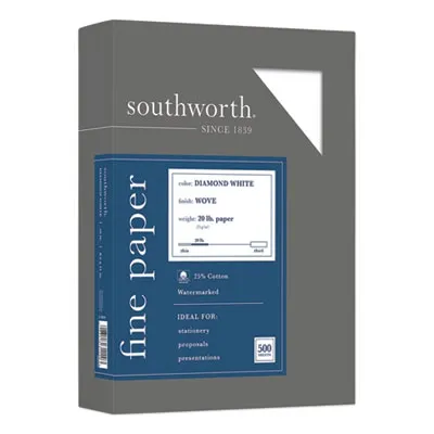 Southworth - From: SOU3122010 To: SOU3122410 - 25% Cotton Diamond White Business Paper