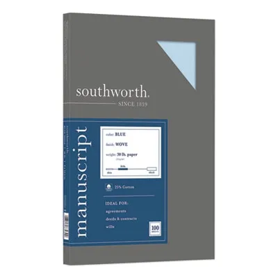 Southworth - SOU41SM - 25% Cotton Manuscript Cover, 30Lb, 9 X 12.5, 100/Pack