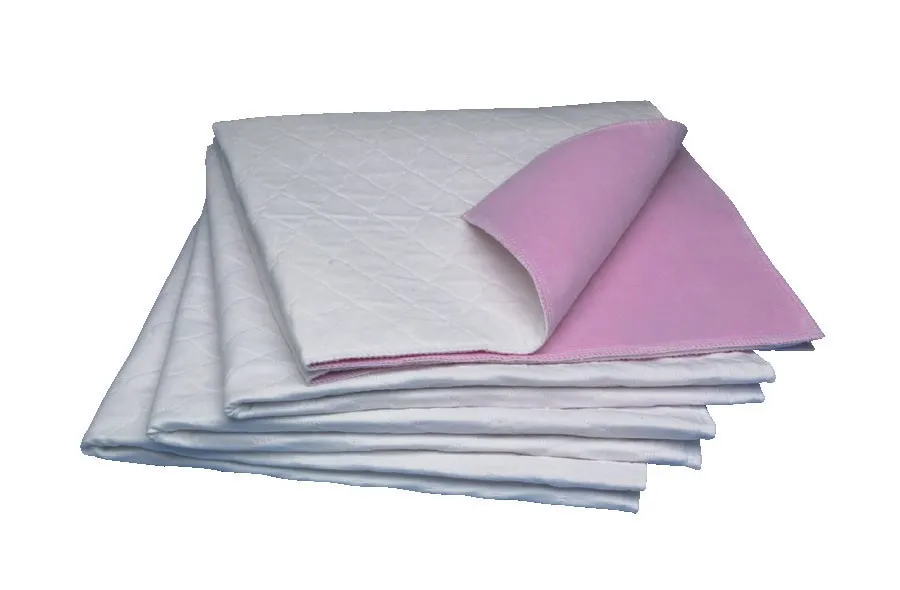 Medline Industries - MDTIU3TEFPNK - Durable, comfortable twill facing underpad resists staining.  Vinyl knit barrier withstands the heavy demands of multiple washing and drying cycles while staying soft and leakproof.
