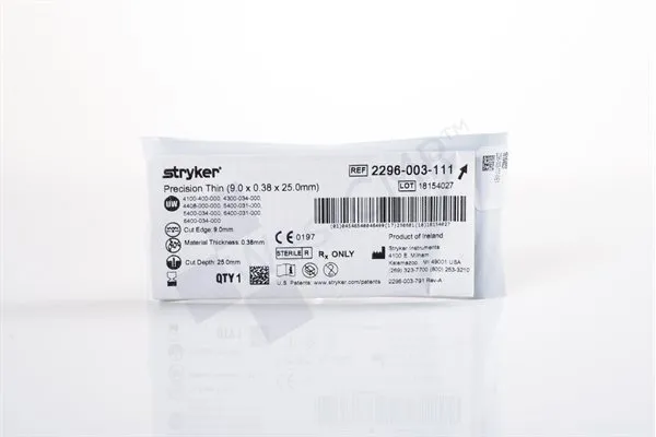 Stryker - 2296-003-111 - STRYKER PRECISION THIN 9.0 X 0.38 X 25.0 MM