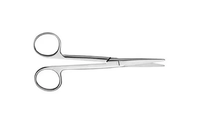 V. Mueller - SU1811 - Dissecting Scissors V. Mueller Mayo 6-3/4 Inch Length Surgical Grade Stainless Steel NonSterile Finger Ring Handle Curved Blunt Tip / Blunt Tip