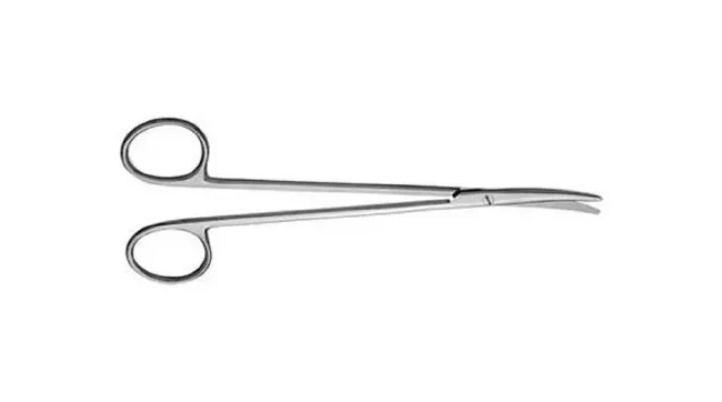 V. Mueller - SU1945 - Dissecting Scissors V. Mueller Metzenbaum 7 Inch Length Surgical Grade Stainless Steel NonSterile Finger Ring Handle Curved Blunt Tip / Blunt Tip