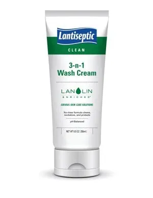 DermaRite Industries - Lantiseptic - 0513 - Rinse-Free Body Wash Lantiseptic Cream 8.5 oz. Tube Scented