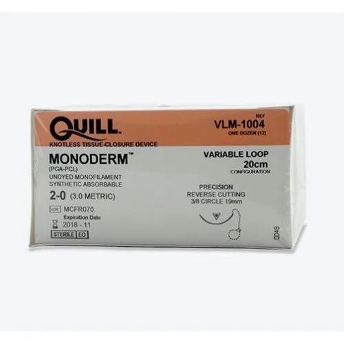 Surgical Specialties - From: VLM-1010 To: VLM-2018 - Monoderm Suture, Taper Point, 1/2 Circle