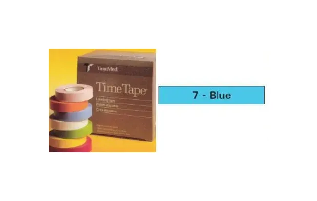 Precision Dynamics - Time - T-1260-7 - Blank Label Tape Time Multipurpose Label Blue Vinyl 1/2 X 2160 Inch