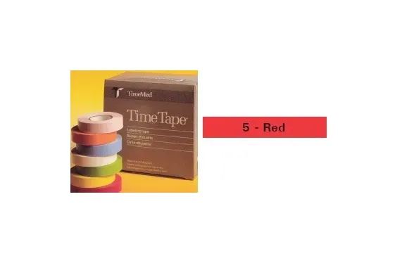 Precision Dynamics - Time - T-502-5 - Blank Label Tape Time Multipurpose Label Red Vinyl 2 X 500 Inch