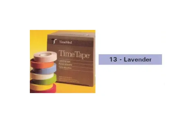 Precision Dynamics - Time - T-512-13 - Blank Label Tape Time Multipurpose Label Lavender Vinyl 1/2 X 500 Inch