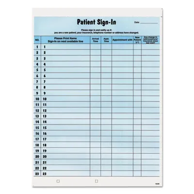 Tabbies - From: TAB14530 To: TAB14532 - Patient Sign-In Label Forms