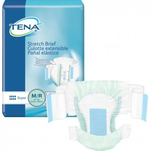 Essity - 67902 -  TENA ProSkin Stretch Super Unisex Adult Incontinence Brief TENA ProSkin Stretch Super Medium Disposable Heavy Absorbency