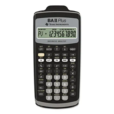 Texasinstr - TEXBAIIPLUS - Baiiplus Financial Calculator, 10-Digit Lcd