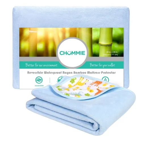 Theos Medical Systems - CB-R-WMP-TMS - Chummie Bamboo Reversible Waterproof Mattress Pad