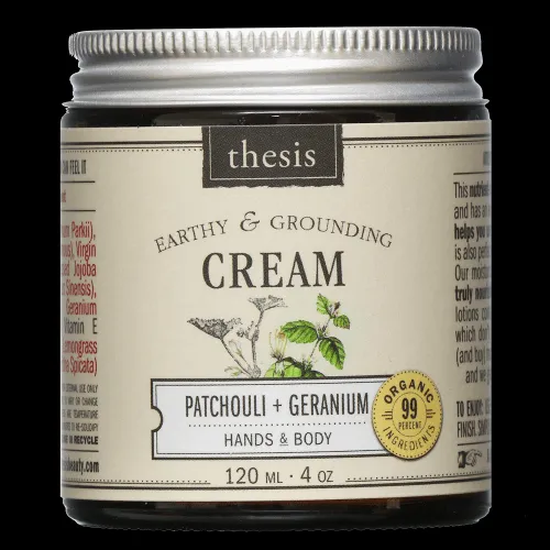 Thesis - bd-crm-patch-4floz - Hand & Body Creams 99-100% Organic Ingredients &ndash; Glass, Patchouli Geranium