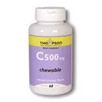 Thompson - 214524 - Vitamin C 500 Chewable, Orange Flavored 500 mg 60 chews