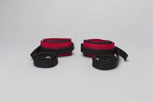 TIDI Products - 2791 - Posey Ankle Restraint Twice-as-Tough One Size Fits Most Hook and Loop-Quick Release Buckle 2-Strap w- Easy to Apply D-Rings 50in Neoprene Red -US Only-