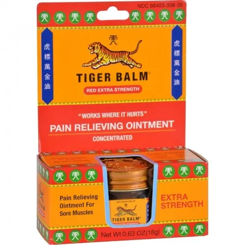 Tiger Balm - 633201 - 926568 - Pain Relieving Ointment - Extra Strength - .63 oz