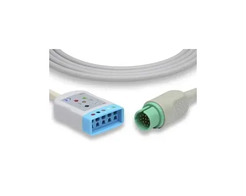 Cables and Sensors - TL-25960 - ECG Trunk Cable, 5 Leads, Spacelabs Compatible w/ OEM: 7271, 700-0008-06, CBT-05MC-10CT-0021, 55, CB-61596R, 63584, KEC016, 7271 (DROP SHIP ONLY) (Freight Terms are Prepaid & Added to Invoice - Contact Vendor for Specifics)