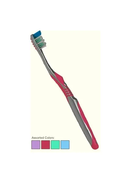 Prophy Perfect - TOOTHBRUSHES_750893 - 32 Tuft Adult Compact Pastel Access Toothbrush with Tongue Scraper