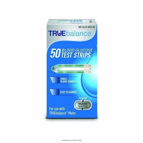 Trividia Health - H3-H01-81 - TRUEbalance Blood Glucose Test Strip for Drop Ship To Patient Only (50 count)