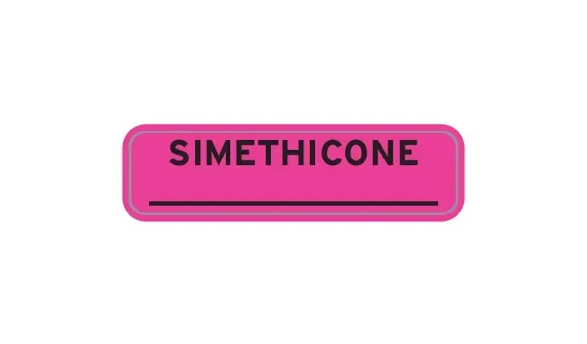 United Ad Label - UAL - UL347608V - Drug Label Ual Anesthesia Label Simethicone Pink 5/16 X 1-1/4 Inch