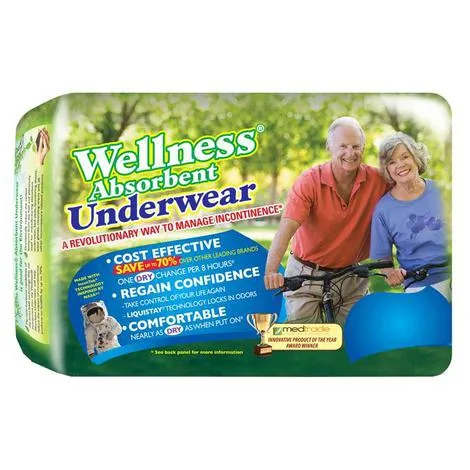 Unique Wellness - 6244 - Wellness Absorbent Underwear, Medium 19" to 30" Waist