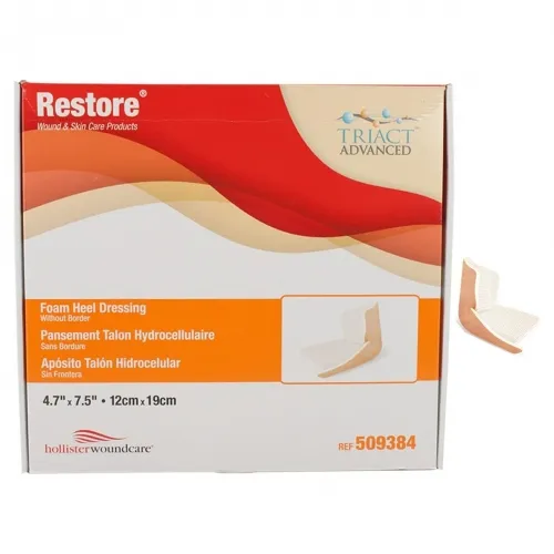 Urgo Medical - 509384 - Restore Foam Dressing without Border, 4-39/50" x 7-1/2" Heel, Triact Advanced.