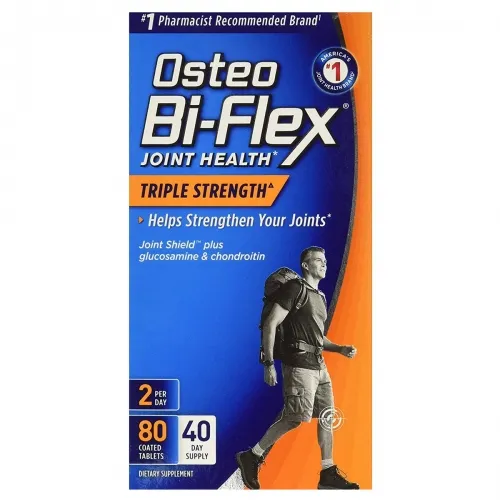 The Boppy - 52203 - Osteo Bi-Flex Triple Strength Coated Tablets, 80 Count. Glucosamine Chondroitin with Joint Shield.