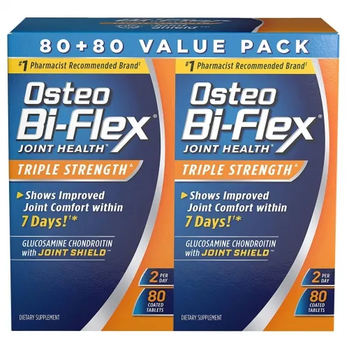 The Boppy - 52206 - Osteo Bi-Flex Triple Strength Coated Tablets, Twinpack (2 x 80 Count), 160 total count. Glucosamine Chondroitin with Joint Shield.