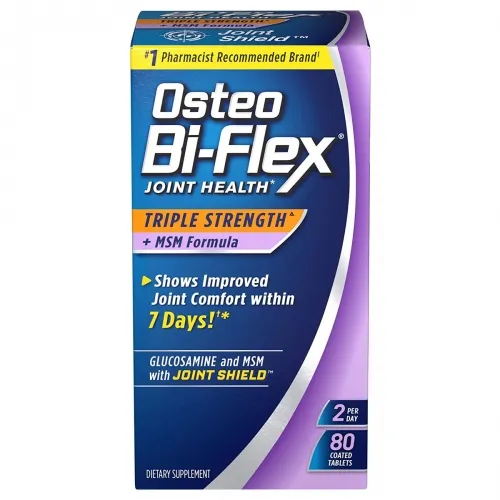 The Boppy - 54127 - Osteo Bi-Flex Triple Strength with MSM Coated Tablets, 80 Count. Glucosamine with Joint Shield.