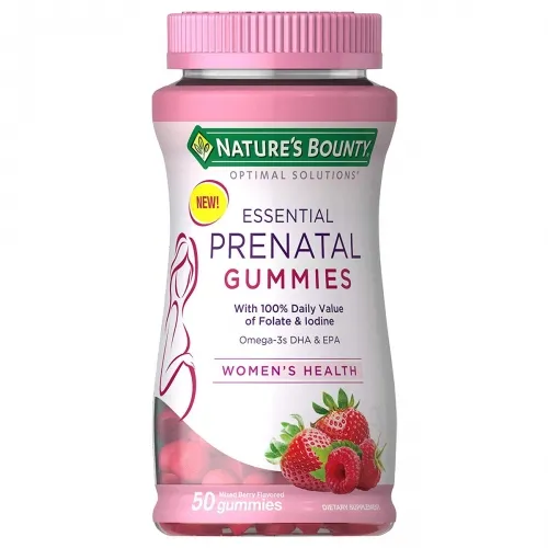 The Boppy - 77911 - Nature's Bounty Optimal Solutions Essential Prenatal Gummies, 50 Count.