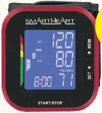 Veridian Healthcare - From: 01-508 To: 01-542 - SmartHeart Automatic Wrist Digital Blood Pressure Monitor (2-Person memory