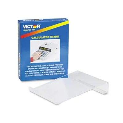 Victortech - VCTLS125 - Large Angled Acrylic Calculator Stand, 9 X 11 X 2, Clear