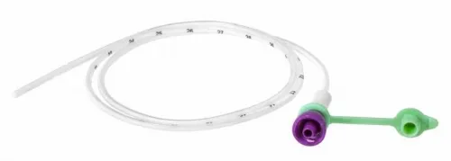 Vygon - 2331.062G - Nutrisafe 2 Silicone Gastro-Duodenal Feeding Tube, 6 French, 50 cm Length, 0.62mL Priming Volume, Radiopaque, Closed End, 2 Lateral Eyes, Color Code Green, Latex and DEHP Free.