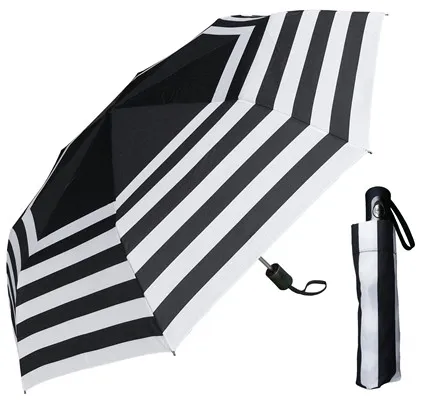 Rain Stoppers - W033 - Auto/auto Windproof Mini Black Stripe Print