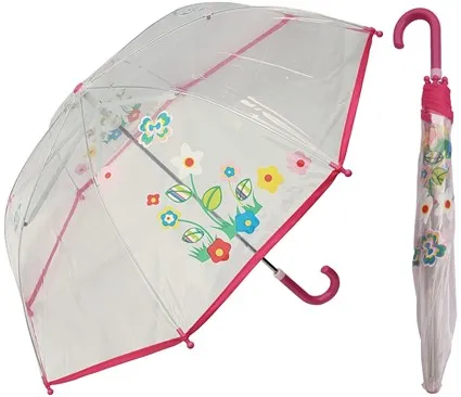 Rain Stoppers - W114CHflower - Childrens All-over Clear Canopy Flower Print